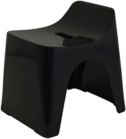 シンカテック ヒューバス 風呂椅子H25 座面高さ25cm ブラック HU-BL