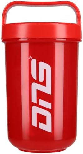 DNS ハンディ シェイカー レッド 600ml 取っ手付き 洗いやすい プロテイン 筋トレ たんぱく質