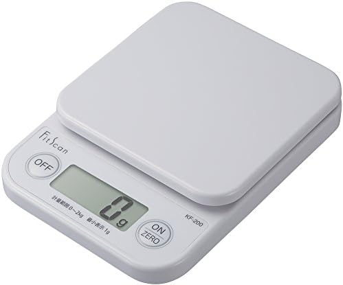 タニタ(Tanita) クッキングスケール 1g単位で2kgまで計れる ホワイト KF-200 WH キッチン はかり 料理 デジタル