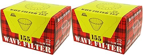 カリタ(Kalita) コーヒーフィルター ウェーブシリーズ ホワイト 1~2人用 50枚入り×2個セット KWF-155#22211