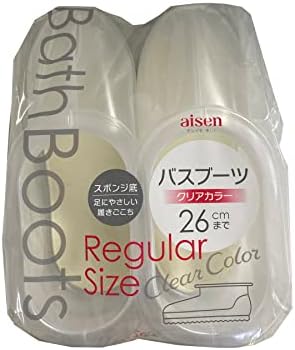 アイセン やさしい履き心地 お風呂掃除 バスブーツ レギュラー 26㎝ クリアホワイト 26cm