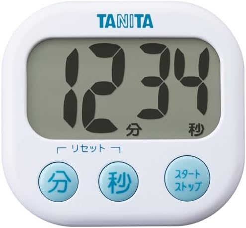 タニタ キッチン 勉強 学習 タイマー 大画面 大音量 100分 マグネット スタンド付き ホワイト でか見えタイマー TD-384 WH